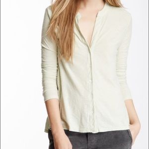 Cotton long sleeve casual button top